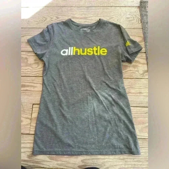 adidas Tops - Adidas ultimate tshirt size medium - logo has cracking shown in photo